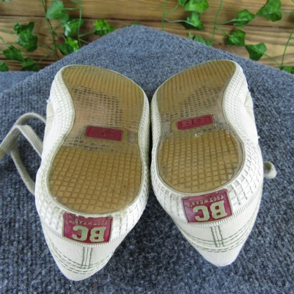 BC Footwear Women's Houndstooth Sneaker Beige Fabric Sz 6.5‎ Medium  Used 2025